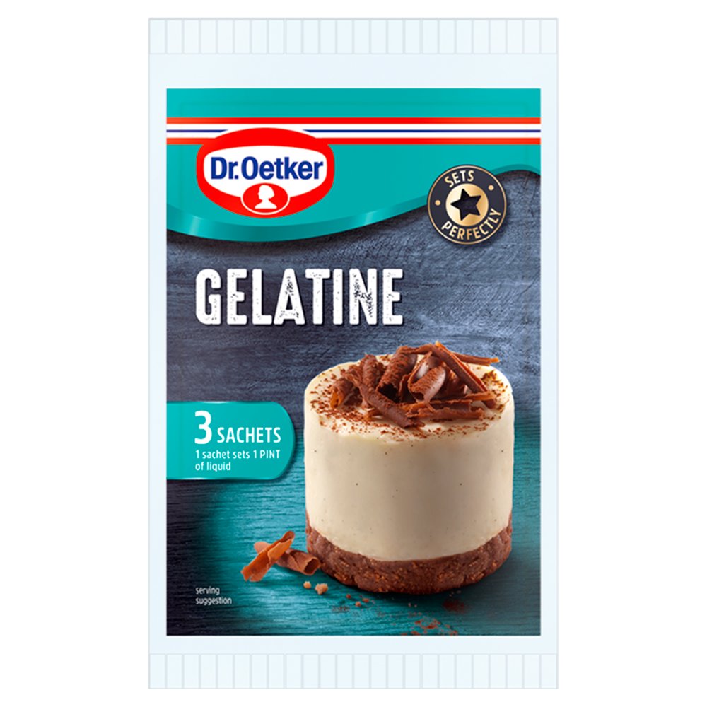 Dr. Oetker Gelatine Sachet 3 x 12g (Pack of 6)