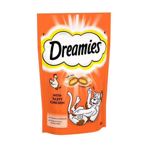 Dreamies Cat Treat Biscuits with Chicken 60g (Pack of 8)