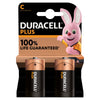 Duracell Plus 100% C 2pk (Pack of 10)