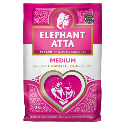 Elephant Atta Medium 25Kg (Pack of 1)