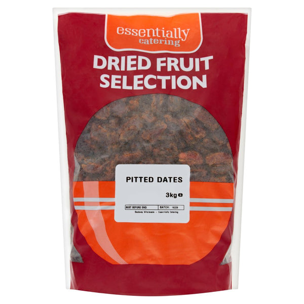 Essentially Catering Dried Fruit Selection Pitted Dates 3kg (Pack of 1)