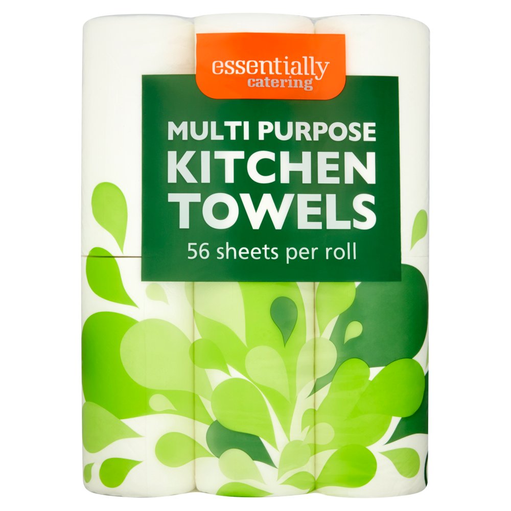 Essentially Catering Multi Purpose Kitchen Towels 12 Rolls (Pack of 1)
