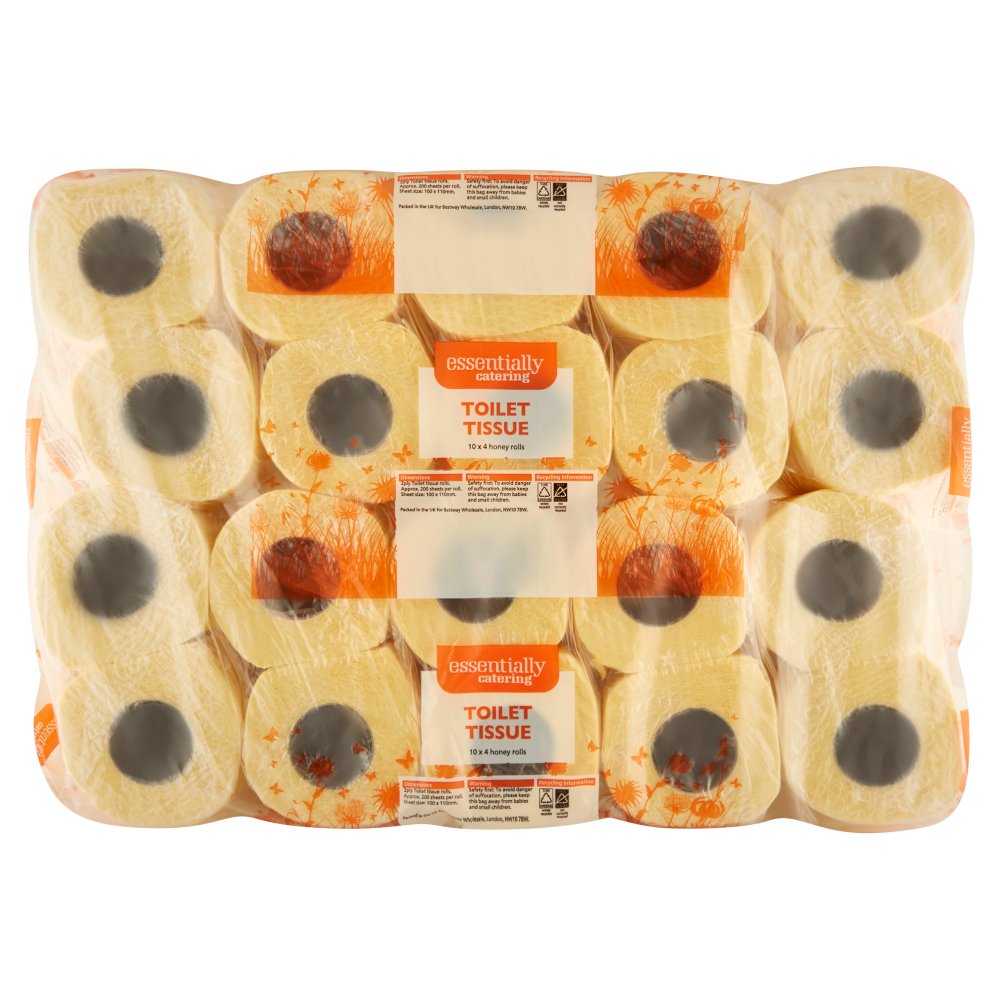 Essentially Catering Toilet Tissue 10 x 4 Honey Rolls (Pack of 1)