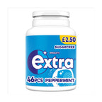 Extra Peppermint Chewing Gum Sugar Free Bottle 46 Pieces (Pack of 6)