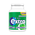 Extra Spearmint Chewing Gum Sugar Free Bottle 46 Pieces (Pack of 6)
