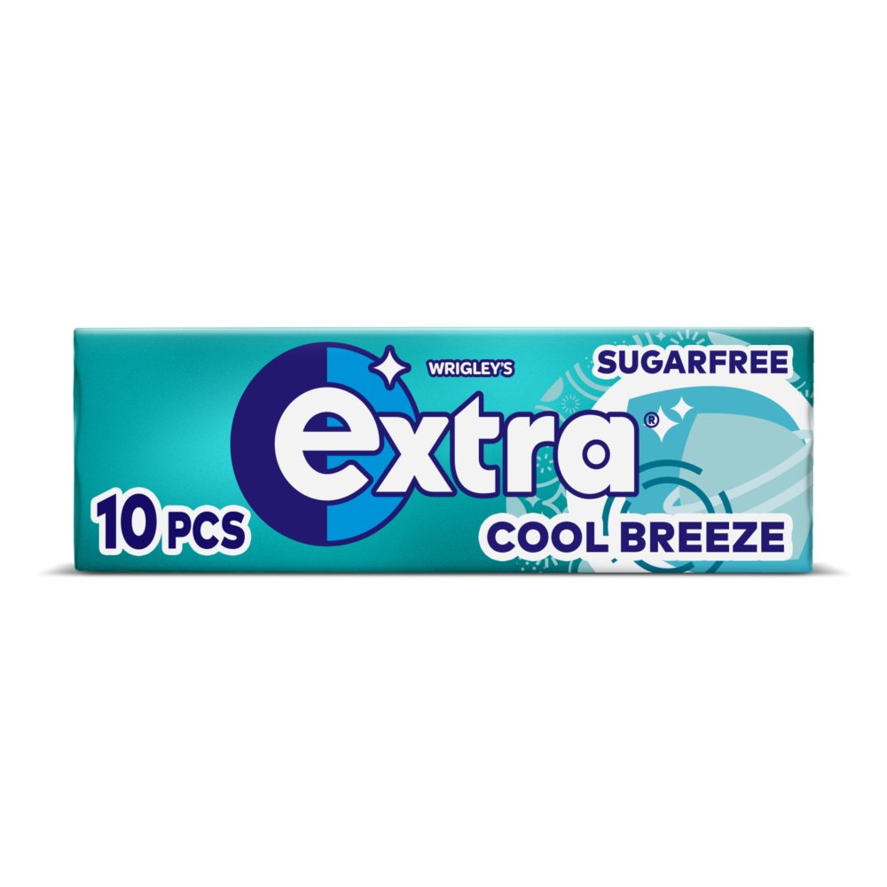 Extra Cool Breeze Sugarfree Chewing Gum 10 Pieces (Pack of 30)
