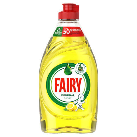 Fairy Original Lemon Washing Up Liquid Green with LiftAction 383ml (Pack of 10)