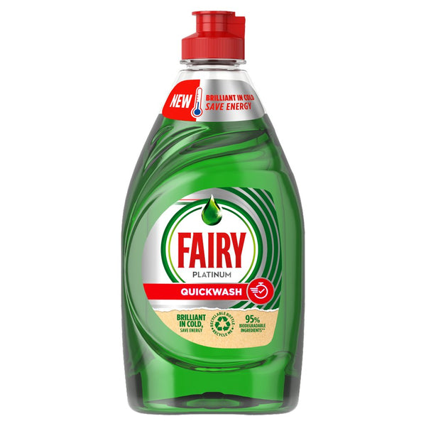 Fairy Platinum Quickwash Original Washing Up Liquid 383ml (Pack of 10)