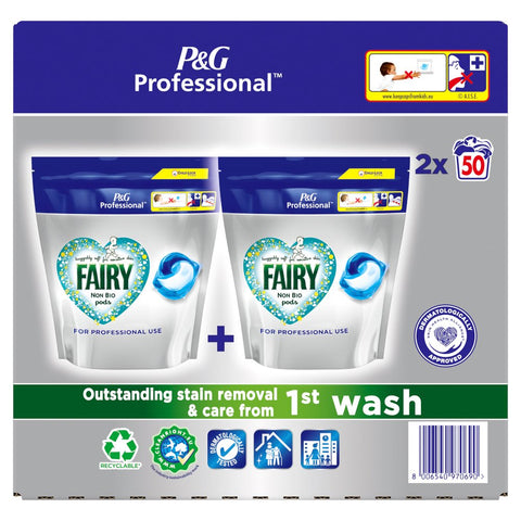 Fairy Professional Non Bio Allin1 Pods Washing Tablets, 100 washes (Pack of 1)