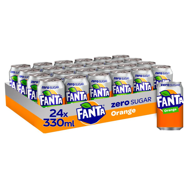 Fanta Orange Zero 330ml (Pack of 24)