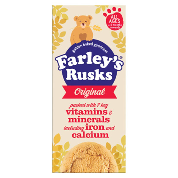 Farley's Rusks Original Baby Food Snacks 6+ Months 150g (Pack of 6)