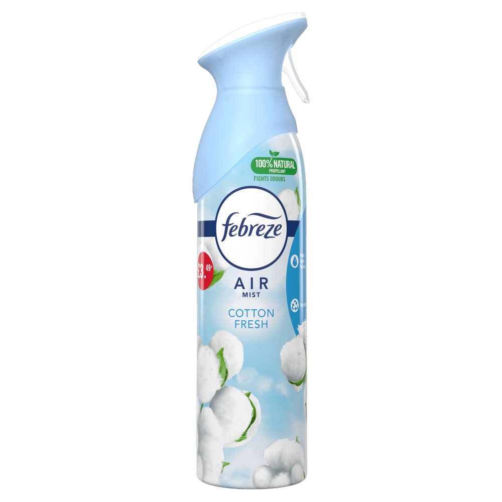 Febreze Air Freshener Spray Cotton Fresh 300ml (Pack of 6)