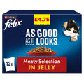 Felix As Good As It Looks Meaty Selection in Jelly 12 x 85g (Pack of 4)