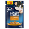 Felix As Good As It Looks with Chicken in Jelly 100g (Pack of 20)