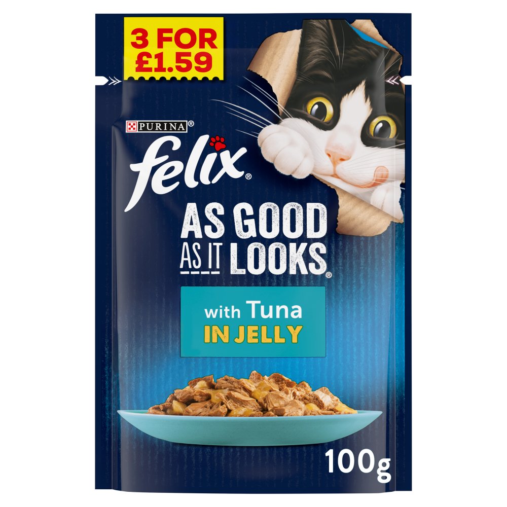 Felix As Good As It Looks with Tuna in Jelly 85g (Pack of 26)
