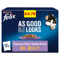 Felix As Good As It Looks Mixed Selection in Jelly 12 x 85g (Pack of 4)