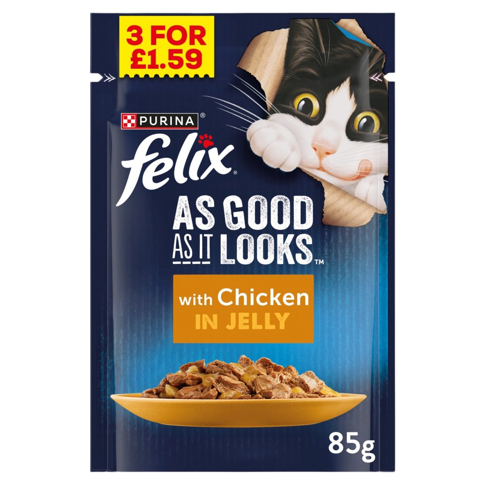 Felix As Good As It Looks with Chicken in Jelly 85g (Pack of 26)