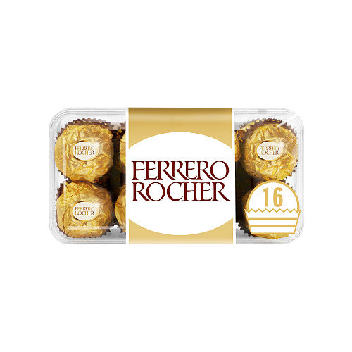 Ferrero Rocher Milk Chocolate Hazelnut Pralines Gift Box of Chocolates 16 Pieces 200g (Pack of 5)