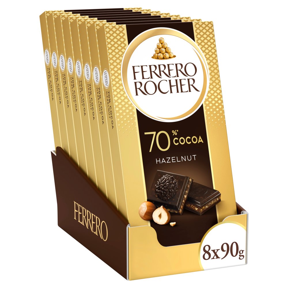 Ferrero Rocher Dark 90g Tablet (Pack of 8)