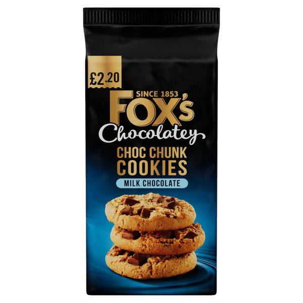 Fox's Fabulous Milk Chocolate Cookies 180g (Pack of 8)