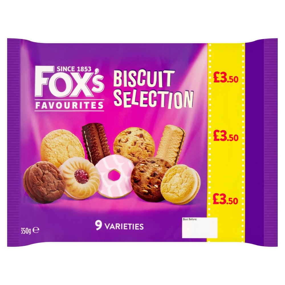 Fox's Favourites 9 Varieties Biscuit Selection 350g (Pack of 6)