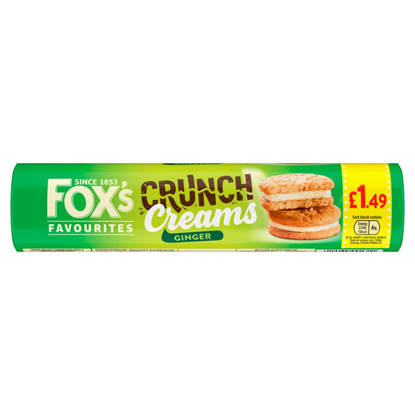 Fox Favourites Crunch Creams Ginger 200g (Pack of 12)