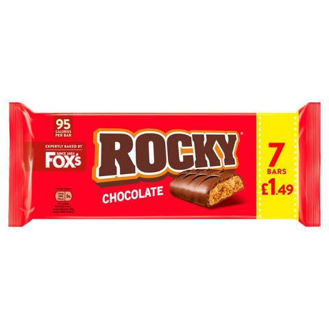 Fox's Rocky Chocolate 7 Bars 133g (Pack of 12)