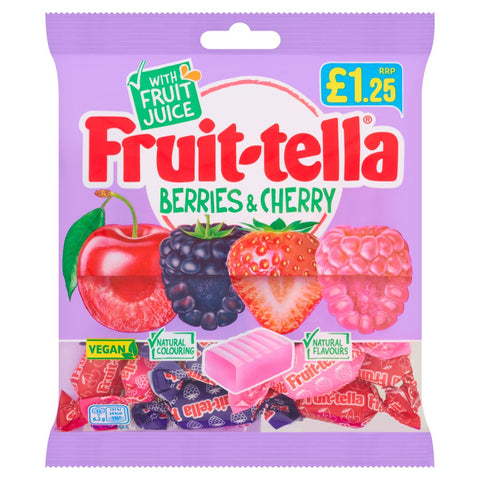 Fruit-tella Berries & Cherry 135g (Pack of 12)