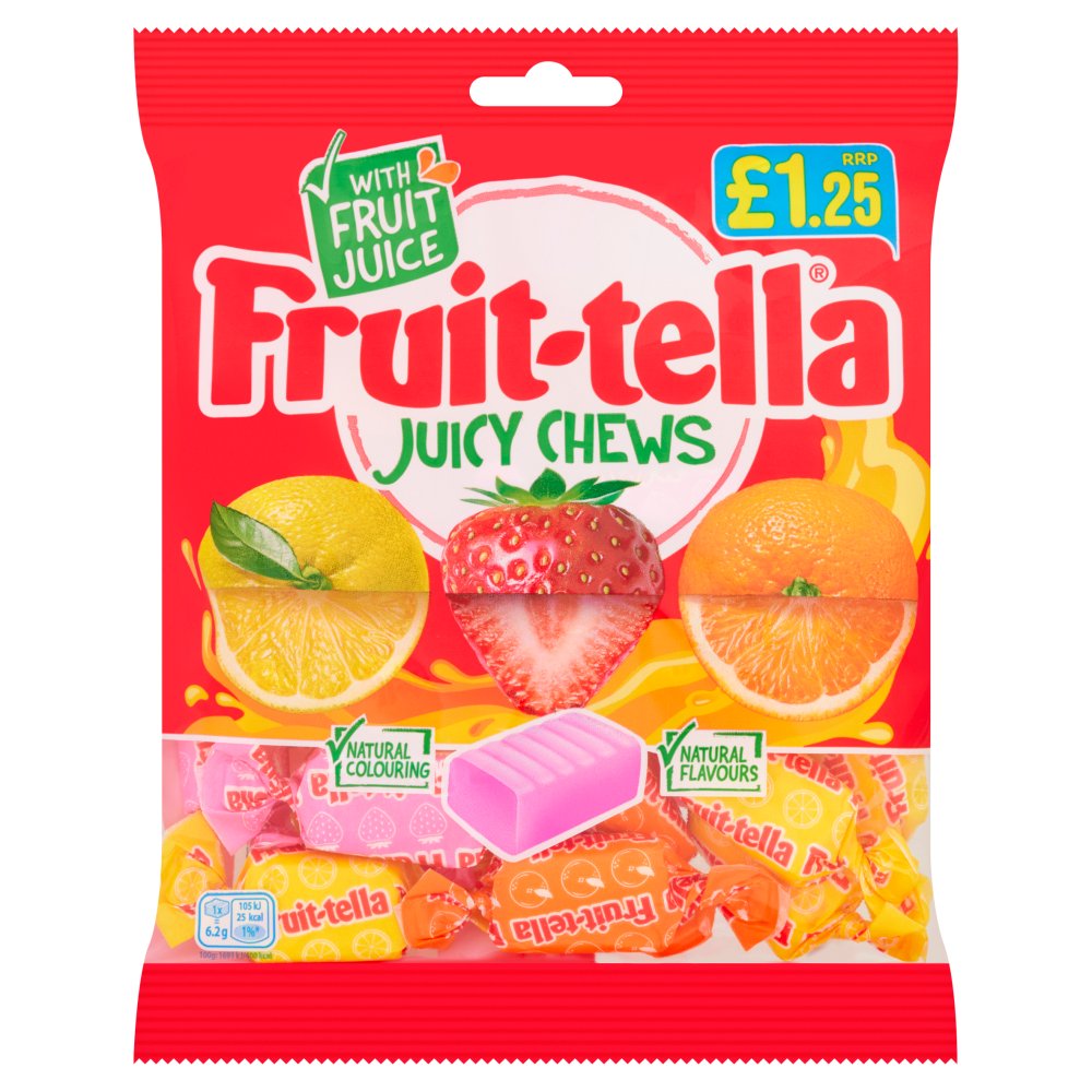 Fruit-tella Juicy Chews 135g (Pack of 12)