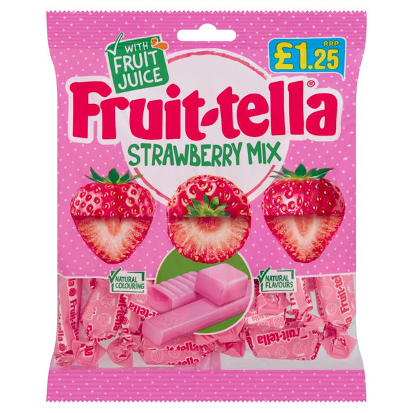 Fruit-tella Strawberry Mix 135g (Pack of 12)