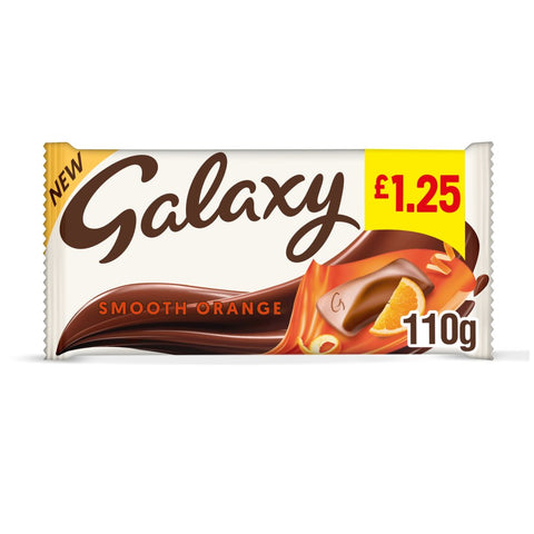 Galaxy Orange Milk Chocolate Block Bar 110g (Pack of 24)