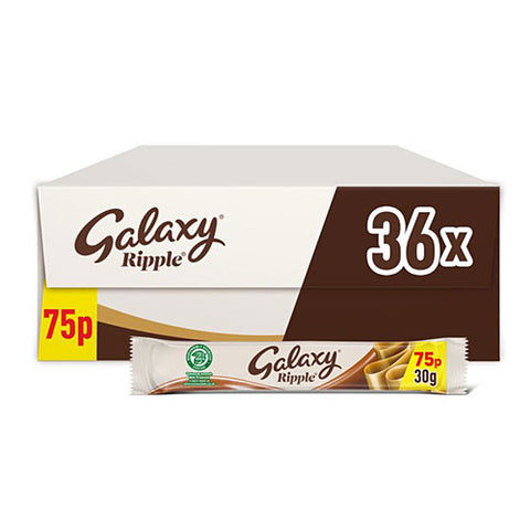 Galaxy Ripple Milk Chocolate Snack Bar 30g (Pack of 36)