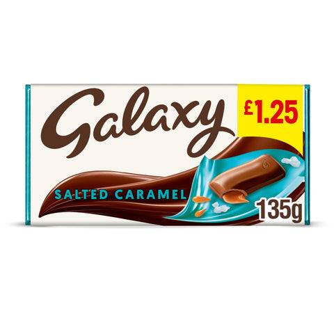 Galaxy Salted Caramel & Milk Chocolate Block Bar 135g (Pack of 24)
