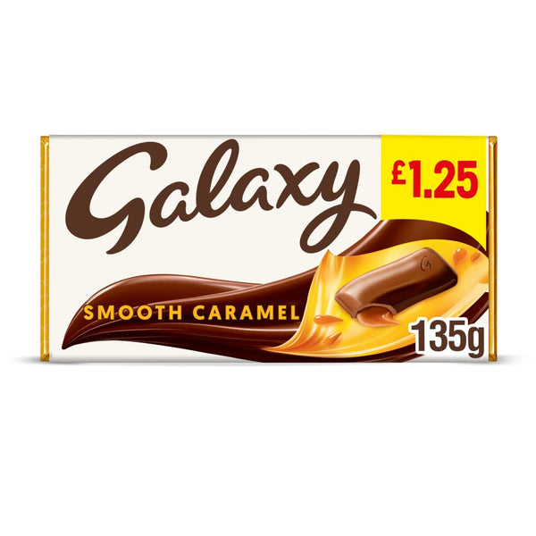 Galaxy Smooth Caramel & Milk Chocolate Block Bar 135g (Pack of 24)