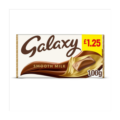 Galaxy Smooth Milk Chocolate Block Bar 100g (Pack of 24)