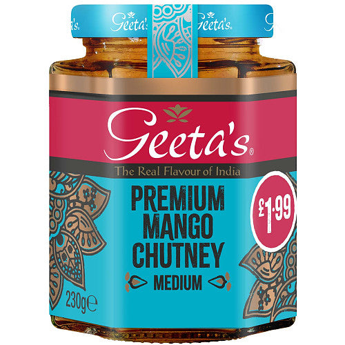 Geetas Premium Mango Chutney 230g (Pack of 6)