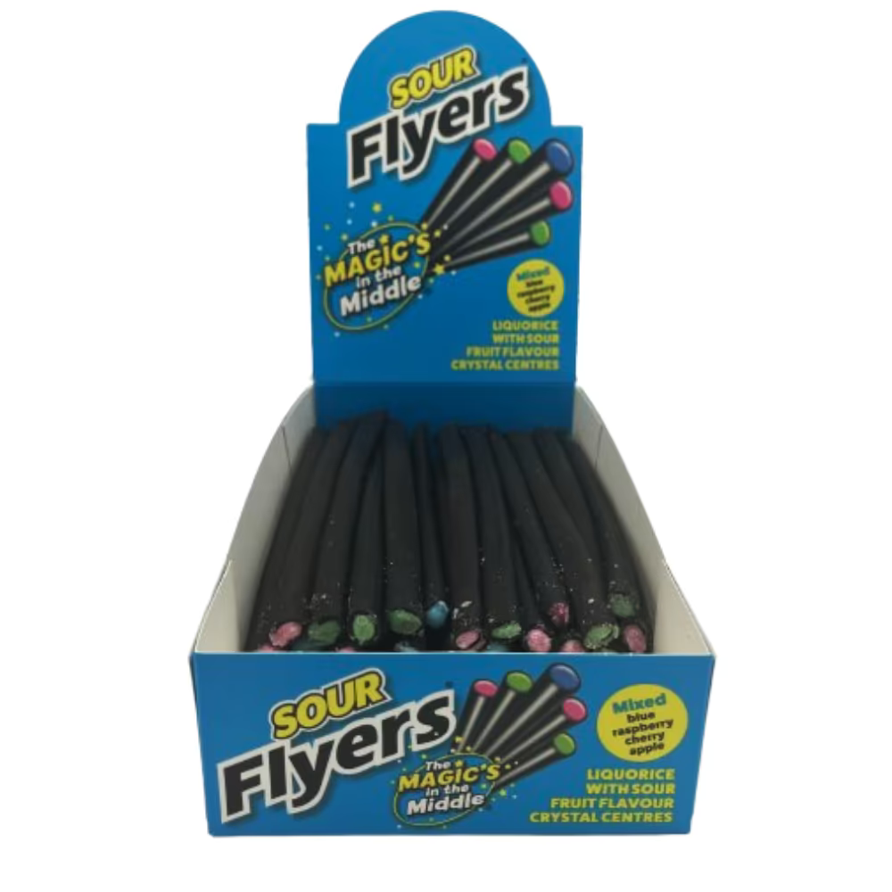 Giant Sour Liquorice Flyers 40 Pieces Box