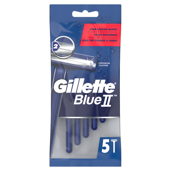 Gillette BlueII Disposable Razors x5 (Pack of 5)
