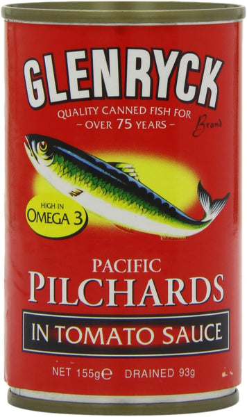 Glenryck Pilchards in Tomato Sauce 155g (Pack of 12)