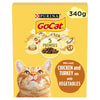 Go-Cat with a Tasty Chicken and Turkey Mix and with Vegetables 1+ Years 340g (Pack of 6)