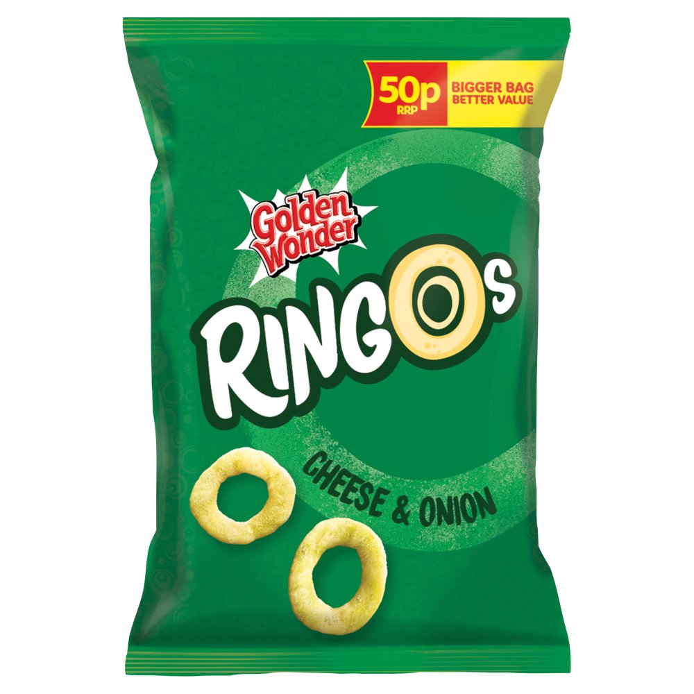 Golden Wonder Ringos Cheese & Onion 25g (Pack of 24)