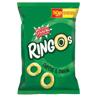 Golden Wonder Ringos Cheese & Onion 25g (Pack of 24)