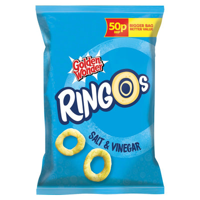 Golden Wonder Ringos Salt & Vinegar 25g (Pack of 24)