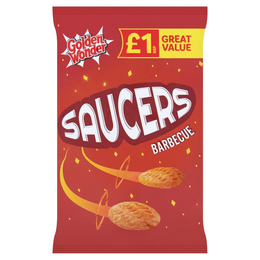 Golden Wonder Saucers Barbecue Flavour Snacks 40g (Pack of 18)