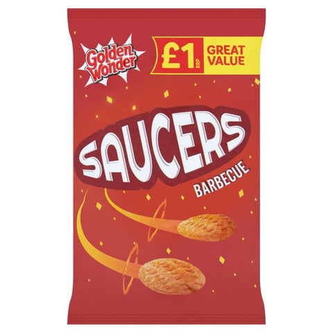 Golden Wonder Saucers Barbecue Flavour Snacks 40g (Pack of 18)