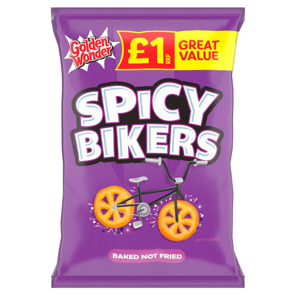 Golden Wonder Spicy Bikers Spicy Flavour 50g (Pack of 18)