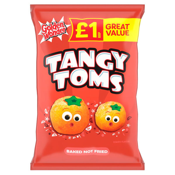 Golden Wonder Tangy Toms Tomato Flavour 63g (Pack of 18)