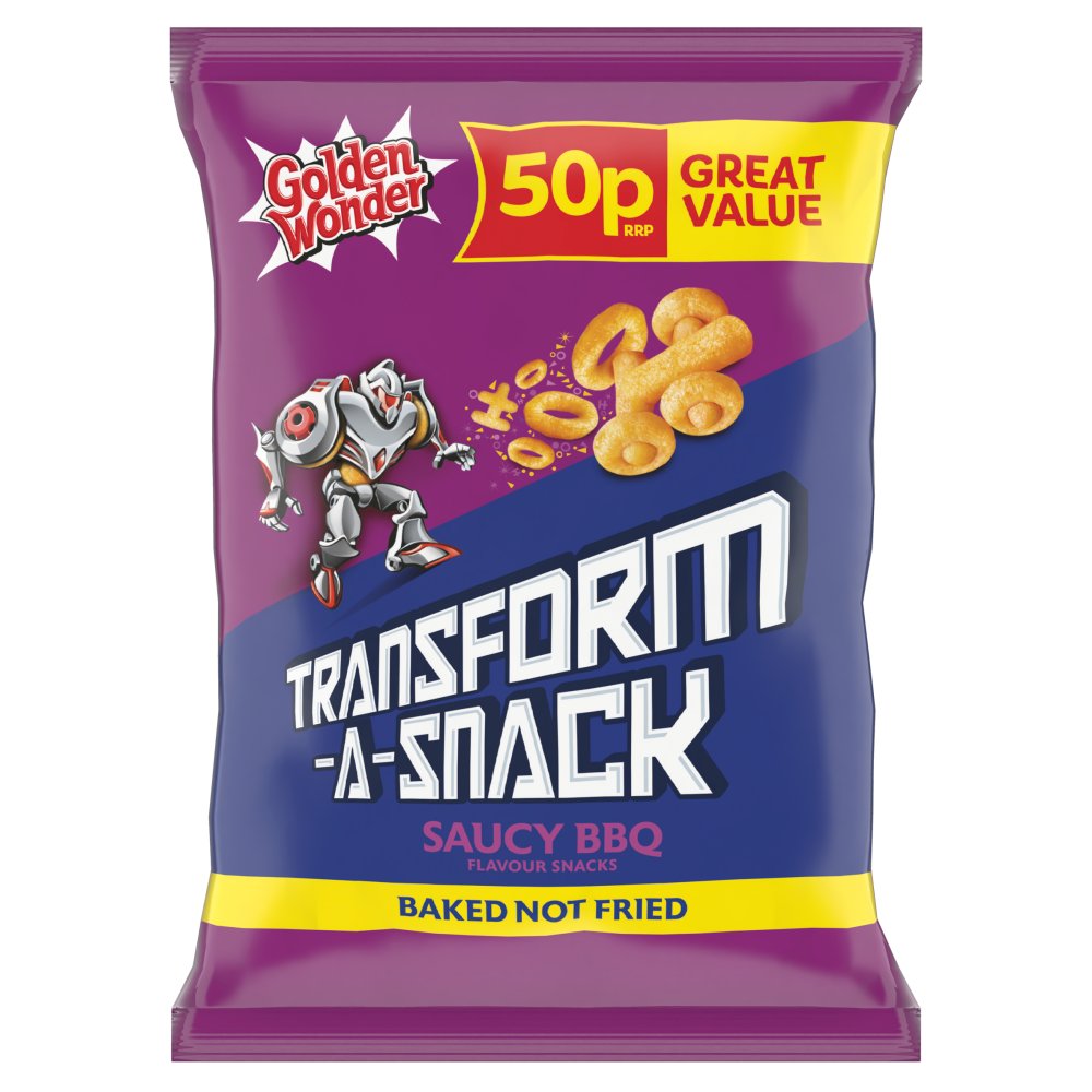 Golden Wonder Transform-A-Snack Saucy BBQ Flavour Snacks 27g (Pack of 30)