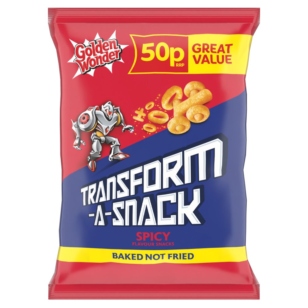 Golden Wonder Transform-A-Snack Spicy Flavour Snacks 27g (Pack of 30)