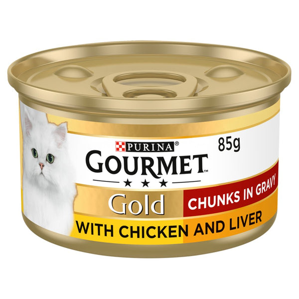 Gourmet Gold Chunks in Gravy with Chicken and Liver 85g (Pack of 12)